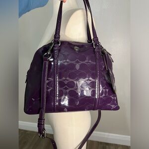 Coach Peyton C embossed purse in Plum